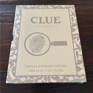 New, Anthropologie Vintage Bookshelf Edition Clue Board Game 🔎